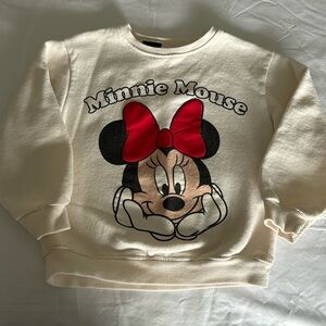 Zara x Disney Minnie Mouse Disney Embossed Sweatshirt Size 3-4 years